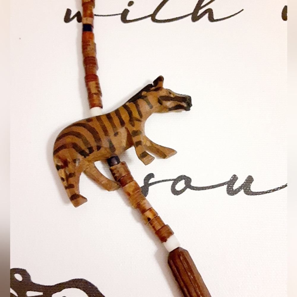 Handcrafted Safari Animal Bead Necklace - Picture 9 of 10